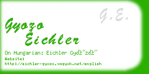 gyozo eichler business card